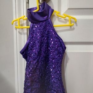 Purple Sequinned Dance Top